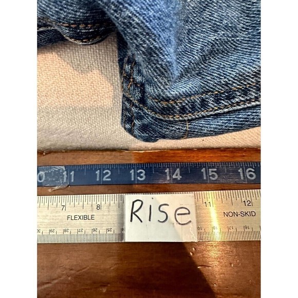 Vanilla Star Distressed Button Fly 90s Boyfriend Jeans Women's Size 15 Blue - Picture 12 of 16